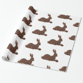 Glanzend inpakpapier, chocolade Pasen Cadeaupapier (Uitgerold)