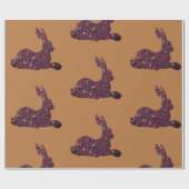 Glanzend inpakpapier, chocoladekonijn cadeaupapier (Vlak)