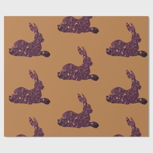 Glanzend inpakpapier, chocoladekonijn cadeaupapier (Vlak)