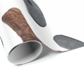 Glanzend inpakpapier, cowboyzadel Hoefijzer Cadeaupapier (Rol Hoek)