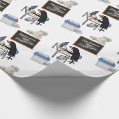 Glanzend Inpakpapier, Deadline Penguin Office Cadeaupapier (Hoek)