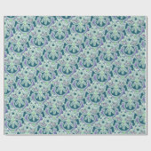 Glanzend Inpakpapier groen bohemian (Vlak)