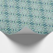 Glanzend Inpakpapier groen boho (Hoek)