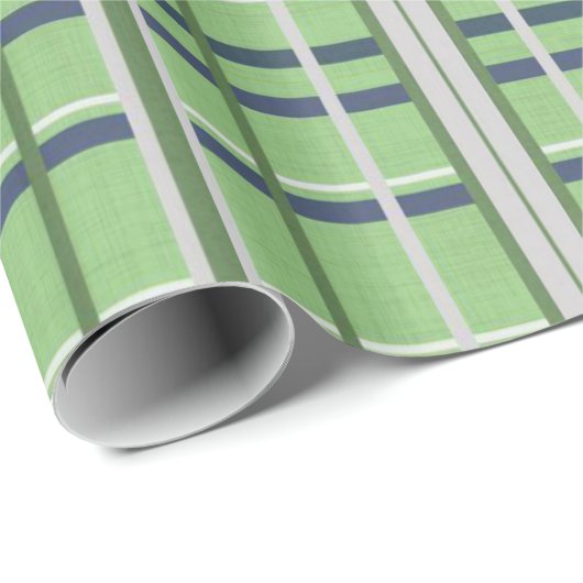 Glanzend Inpakpapier Groen Rut (Rol Hoek)