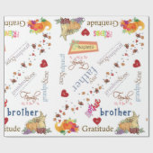 Glanzend inpakpapier Happy Thanksgiving Day (Vlak)