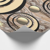 Glanzend Inpakpapier Hout (Hoek)