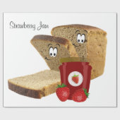 Glanzend Inpakpapier, Jam Toast Cadeaupapier (Vlak)