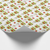 Glanzend Inpakpapier Kikkers Kip Aardbei (Hoek)