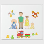 Glanzend Inpakpapier, Kinderopvang Diensten Cadeaupapier (Vlak)