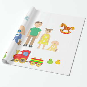 Glanzend Inpakpapier, Kinderopvang Diensten Cadeaupapier