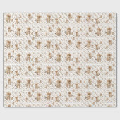 Glanzend Inpakpapier Kittens Bloemen (Vlak)