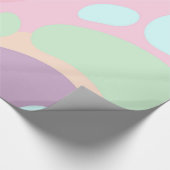 Glanzend inpakpapier Kleurrijke Happy Pastel (Hoek)