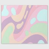 Glanzend inpakpapier Kleurrijke Happy Pastel (Vlak)