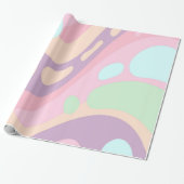 Glanzend inpakpapier Kleurrijke Happy Pastel (Uitgerold)