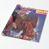 Glanzend inpakpapier, Line Dancing Country Cadeaupapier (Uitgerold)