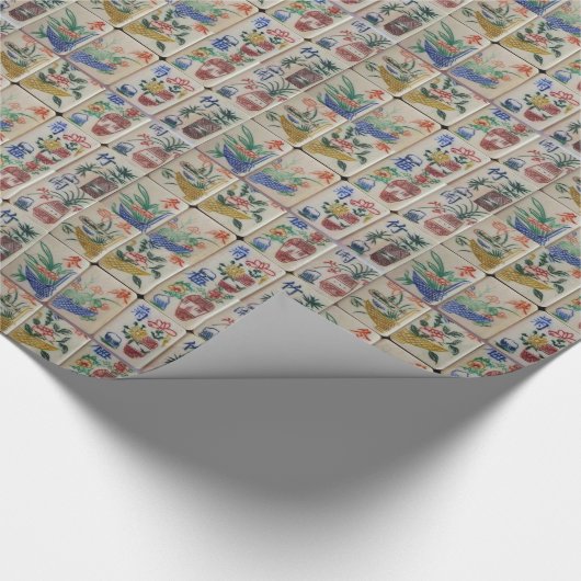 Glanzend inpakpapier Mahjong (Hoek)