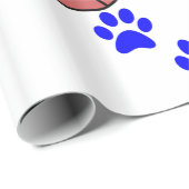 Glanzend Inpakpapier, Meow Kat Visbotten Cadeaupapier (Rol Hoek)