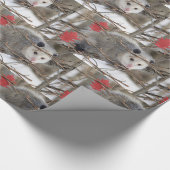 Glanzend inpakpapier opossum Natuur (Hoek)