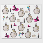 Glanzend inpakpapier parfum (Vlak)