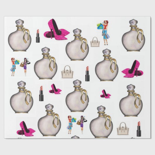 Glanzend inpakpapier parfum (Vlak)