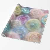 Glanzend Inpakpapier Pastel Garens (Uitgerold)