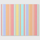Glanzend Inpakpapier Pastel Streep (Vlak)
