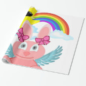 Glanzend inpakpapier, Rainbow Rabbit Sun Cadeaupapier (Uitgerold)