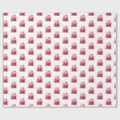 Glanzend Inpakpapier Roze Cupcake (Vlak)