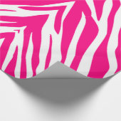 Glanzend inpakpapier roze luipaard (Hoek)