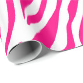 Glanzend inpakpapier roze luipaard (Rol Hoek)