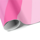 Glanzend inpakpapier roze streep (Rol Hoek)