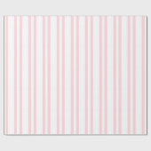 Glanzend Inpakpapier Roze & Witte Streep (Vlak)