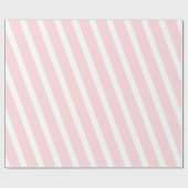 Glanzend Inpakpapier Roze & Witte Streep (Vlak)