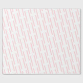 Glanzend Inpakpapier Roze & Witte Streep (Vlak)