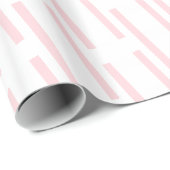 Glanzend Inpakpapier Roze & Witte Streep (Rol Hoek)