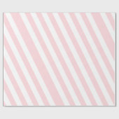 Glanzend Inpakpapier Roze & Witte Streep (Vlak)