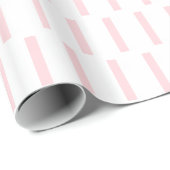 Glanzend Inpakpapier Roze & Witte Streep (Rol Hoek)