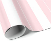 Glanzend Inpakpapier Roze & Witte Streep (Rol Hoek)