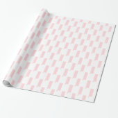 Glanzend Inpakpapier Roze & Witte Streep (Uitgerold)