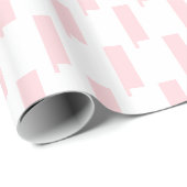 Glanzend Inpakpapier Roze & Witte Streep (Rol Hoek)