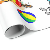 Glanzend Inpakpapier, Strandpret Octopus Cadeaupapier (Rol Hoek)