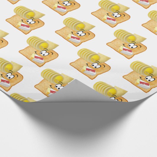 Glanzend inpakpapier, toast boter cadeaupapier (Hoek)