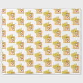 Glanzend inpakpapier, toast boter cadeaupapier (Vlak)