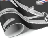 Glanzend inpakpapier, toekomstige kapper paal tond cadeaupapier (Rol Hoek)