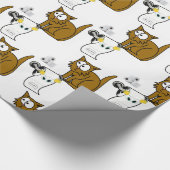 Glanzend inpakpapier, toiletpapier kat cadeaupapier (Hoek)