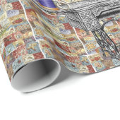 Glanzend inpakpapier Victoriaans naaien (Rol Hoek)