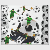 Glanzend Inpakpapier Voetbal (Vlak)