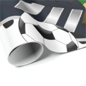 Glanzend Inpakpapier Voetbal (Rol Hoek)