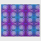 Glanzend inpakpapier, witte Mandala Edelweiss Cadeaupapier (Vlak)