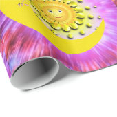 Glanzend Inpakpapier, Zon Maan Cadeaupapier (Rol Hoek)